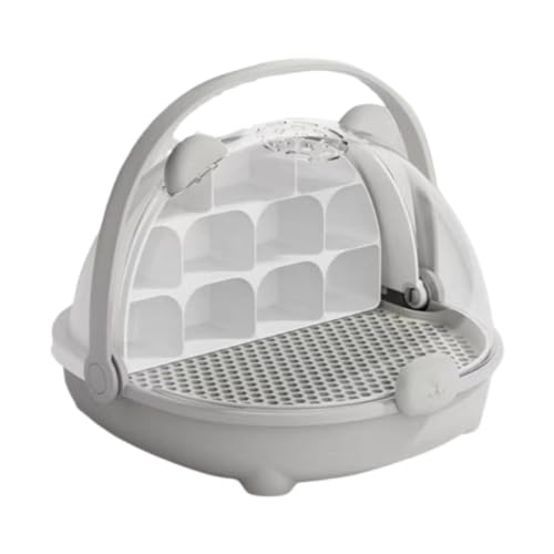 Qianly Seidenraupenzuchtbox, Mini Zuchtbox für Haustiere, Reptilienfütterungsbox, Seidenraupen Schlüpfbehälter, Grau von Qianly