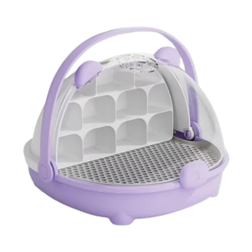 Qianly Seidenraupenzuchtbox, Mini Zuchtbox für Haustiere, Reptilienfütterungsbox, Seidenraupen Schlüpfbehälter, Lila von Qianly