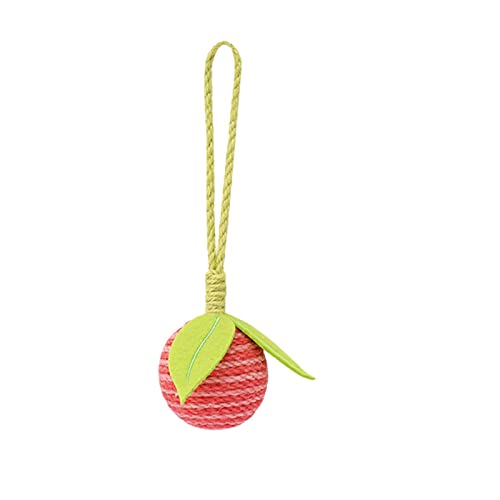 Qianly Sisal Cat Toy Kitten Exerciser Fun Playing Cat Toys Ball Interaktives Katzenspielzeug für IQ Verbesserung Haustierbedarf Kratzen, Pfirsich 20cmx9cm von Qianly