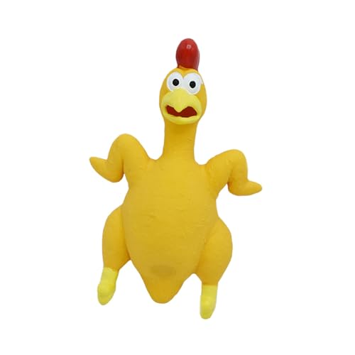 Qianly Spaßiges Hühnerspielzeug für Hunde, Interaktives Spielzeug, Gelb von Qianly