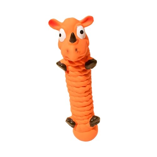 Qianly Spaßiges Hundespielzeug für Aktive Vierbeiner, Robustes Kauspielzeug, Orange, 6x21cm von Qianly