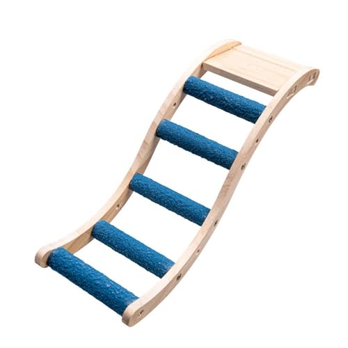 Qianly Vogel Holzleiter Spielzeug Sitzstange Ständer für Eichhörnchen Wellensittich Conures von Qianly