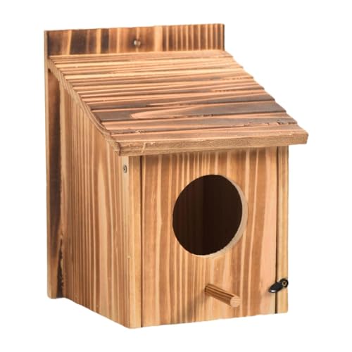 Qianly Vogelhaus für Hänge Im Freien Vogelhaus, Vogelfutterleiter Holz Vogelbox für Terrasse Garten Yard Balkon Fenster Qianly Vogelhaus für Hänge Im Freien Vogelhaus, Vogelfutterleiter Holz Vogelbox für Terrasse Garten Yard Balkon Fenster von Qianly