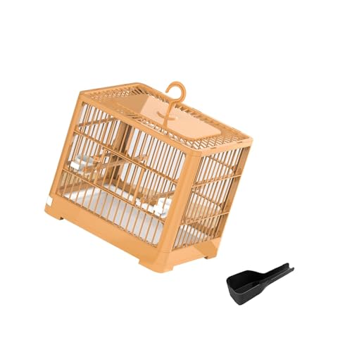 Qianly Vogelkäfig, Hängend, Tragbar, Papageienkäfig, Vogelreiseträgerkäfig für Sittiche, Wellensittiche, Nymphensittiche, Kleine Vögel, Aras, Orange Qianly Vogelkäfig, Hängend, Tragbar, Papageienkäfig, Vogelreiseträgerkäfig für Sittiche, Wellensittiche, Nymphensittiche, Kleine Vögel, Aras, Orange von Qianly