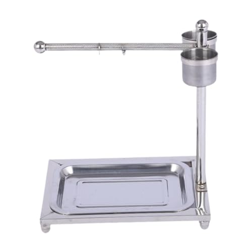 Qianly Vogelständer für Schreibtisch mit Abnehmbaren Futternäpfen, Spielständer für Papageien Und Wellensittiche, 30cmx22cmx36cm von Qianly
