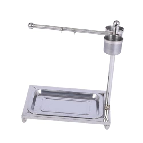 Qianly Vogelständer für Schreibtisch mit Abnehmbaren Futternäpfen, Spielständer für Papageien Und Wellensittiche, 50cmx38cmx77cm von Qianly