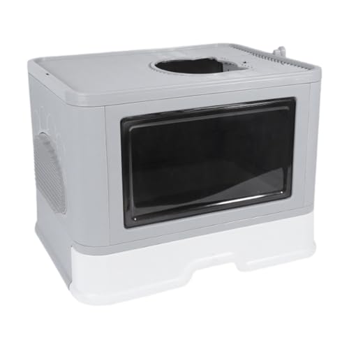 Qianly Vollständig geschlossene Katzentoilette, Töpfchen, Katzentoilettenbox, Haustier-Bettpfanne für kleine Haustiere, Grau Qianly Vollständig geschlossene Katzentoilette, Töpfchen, Katzentoilettenbox, Haustier-Bettpfanne für kleine Haustiere, Grau von Qianly