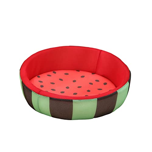 Qianly Wassermelonen Design, Rundes Katzen Und Hundebett, Schlafplatz für Haustiere, Strapazierfähiges Material, Größe M Qianly Wassermelonen Design, Rundes Katzen Und Hundebett, Schlafplatz für Haustiere, Strapazierfähiges Material, Größe M von Qianly