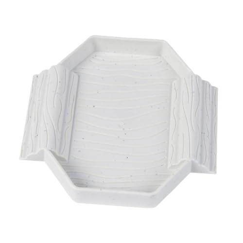 Qianly Wasserschale für Schildkröten, Badebecken für Schildkröten, Landschaft, Aquarium-Ornament, Futternapf für Schildkröten, Marmor Weiß Qianly Wasserschale für Schildkröten, Badebecken für Schildkröten, Landschaft, Aquarium-Ornament, Futternapf für Schildkröten, Marmor Weiß von Qianly