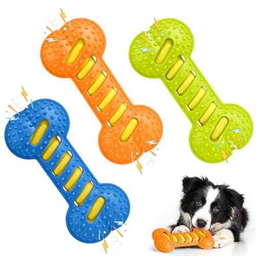 Qianyou 3 PCS Spielzeug Hund UnzerstöRbar, Quietschspielzeug Hund, Kong Unkaputtbar Hundespielzeug, Interaktives Hundespielzeug, Kauspielzeug, Hundetraining, Zahnpasta, Geschenke für Hunde Welpen Pets Qianyou 3 PCS Spielzeug Hund UnzerstöRbar, Quietschspielzeug Hund, Kong Unkaputtbar Hundespielzeug, Interaktives Hundespielzeug, Kauspielzeug, Hundetraining, Zahnpasta, Geschenke für Hunde Welpen Pets von Qianyou
