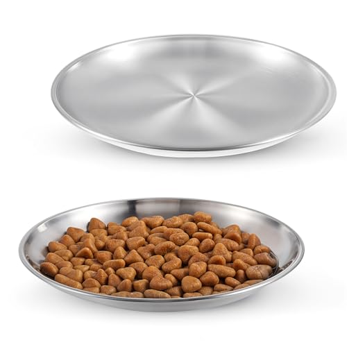 Qianyu Futternapf für Katzen, Edelstahl, verdickt, flach, für den Innenbereich, für Kätzchen, Nass- und Trockenfutter, Wassernapf, flache Fütterung, kleine Haustiere, Teller für Schnurrhaar, Qianyu Futternapf für Katzen, Edelstahl, verdickt, flach, für den Innenbereich, für Kätzchen, Nass- und Trockenfutter, Wassernapf, flache Fütterung, kleine Haustiere, Teller für Schnurrhaar, von Qianyu