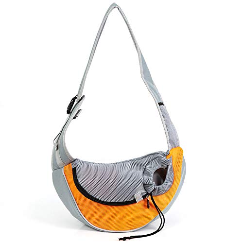 Hundetasche,Tragetasche Hund 5 Farben Hund Katze Sling Carriers Umhängetaschen Atmungsaktive Haustier Diagonale Tasche for kleine Hunde Katzen Haustiere Zubehör Rucksack(3,Suit below 6kg pet) von QiaoJun