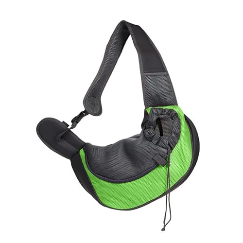 Hundetasche,Tragetasche Hund Pet welpen träger outdoor reisen Hunde Katzen mesh atmungsaktive oxford einzelner umhängetasche Comfort sling Handtasche tote Tasche for Hunde(Green,Small Within 2.5kg) von QiaoJun