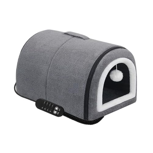 Beheiztes Katzenbett,Hundebett Mit Dach | Abnehmbar Einstellbare Temperatur Gewölbtes Dach Warmes Nest Halb Geschlossen Für Alle Jahreszeiten Zuhause Wohnzimmer Reise Und Outdoor Beheiztes Katzenbett,Hundebett Mit Dach | Abnehmbar Einstellbare Temperatur Gewölbtes Dach Warmes Nest Halb Geschlossen Für Alle Jahreszeiten Zuhause Wohnzimmer Reise Und Outdoor von Qiaonan