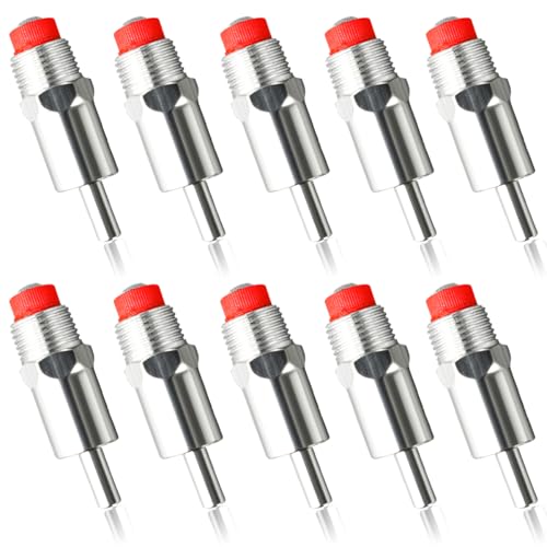 10 Stück Schweine-Nippeltränke, Tränke, Edelstahl, 1/2 NPT, Schweine-Nippel-Trinker mit langem Stangenfilter, Nippelbrunnen, Trinker für Sauen, Ferkel, Trinkwasser 10 Stück Schweine-Nippeltränke, Tränke, Edelstahl, 1/2 NPT, Schweine-Nippel-Trinker mit langem Stangenfilter, Nippelbrunnen, Trinker für Sauen, Ferkel, Trinkwasser von Qicfrk