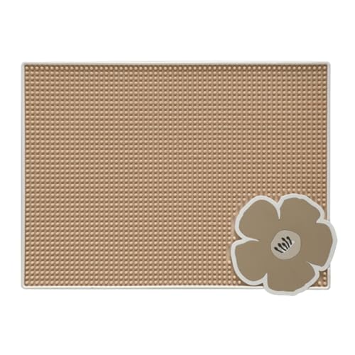 Qiebenav Großer Tassen-Untersetzer, rutschfest, Küchenmatte, Arbeitsplatte, zum Trocknen von Blumen, wasserdicht, PVC, rutschfest, rechteckig, Geschirr, Tischset, Kannenmacher, Aprikose von Qiebenav