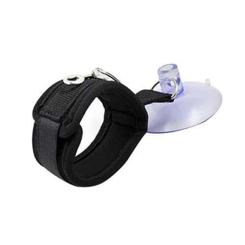 Qiebenav Haustier-Badeschirr, verstellbare Größe, Badewannenhalter mit Saugnapf, festes Seil, Fellpflege, Duschleine für Katzen, Schwarz von Qiebenav