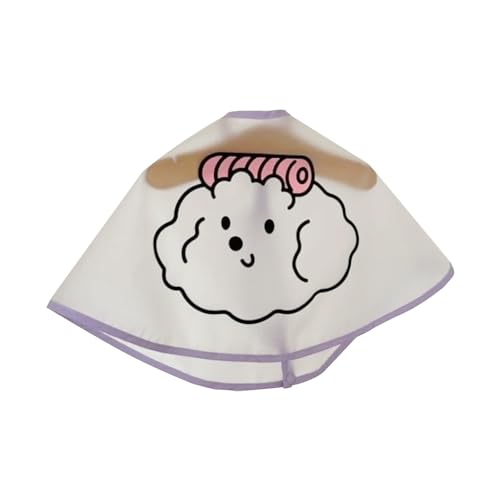 Qiebenav Haustierumhang mit Cartoon-Druck, Haustier-Poncho für Haustiere, bequem, verstellbar, mit Cartoon-Druck, ideal für Katzen, Hunde, Haustierpflege-Zubehör, Lila, Größe M von Qiebenav