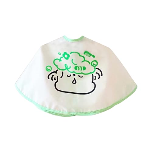 Qiebenav Haustierumhang mit Cartoon-Druck, Haustier-Poncho für Haustiere, bequem, verstellbar, mit Cartoon-Druck, ideal für Katzen und Hunde, Haustierpflege-Zubehör, Grün, Größe M von Qiebenav