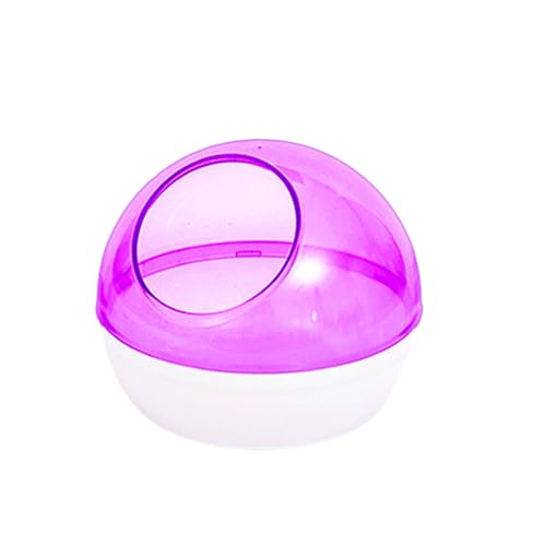 Qiebenav Transparentes Haustier-Sandbad, Stressabbau, Hamster, Badezimmer, leicht zu reinigen, abnehmbarer Behälter für kleine Tiere, Violett Qiebenav Transparentes Haustier-Sandbad, Stressabbau, Hamster, Badezimmer, leicht zu reinigen, abnehmbarer Behälter für kleine Tiere, Violett von Qiebenav