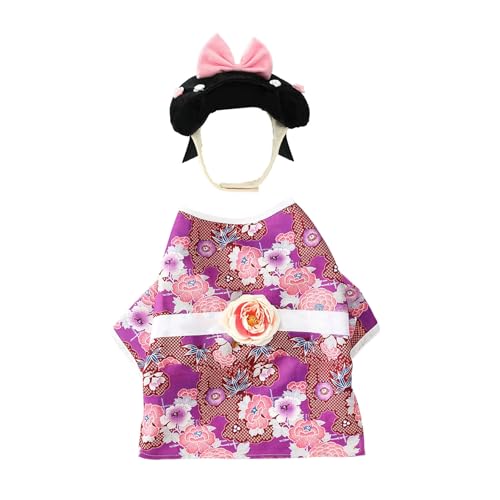 Qiebenav Weiche, bequeme Haustierkleidung, Kleidungsset, modischer Druck, Hund mit Verschlussband, für Outfits, einfach zu tragen, feine violett, Größe XL Qiebenav Weiche, bequeme Haustierkleidung, Kleidungsset, modischer Druck, Hund mit Verschlussband, für Outfits, einfach zu tragen, feine violett, Größe XL von Qiebenav