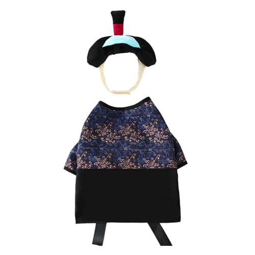 Qiebenav Weiche, bequeme Haustierkleidung, Kleidungsset, modischer Druck, Hund mit Verschlussband, für Outfits, einfach zu tragen, feines Blau, Größe M von Qiebenav