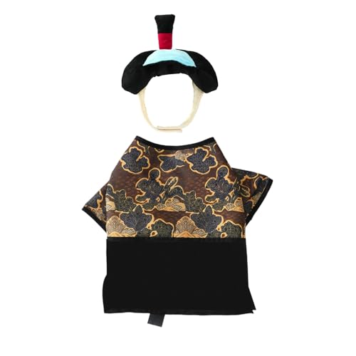 Qiebenav Weiche, bequeme Haustierkleidung, Kleidungsset, modischer Druck, Hund mit Verschlussband, für Outfits, leicht zu tragen, feine gelbe Größe XL von Qiebenav