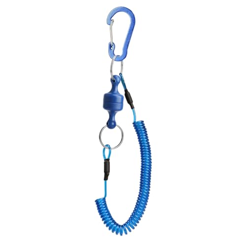 Fliegenfischen Netzrückholer - Forellen Ausrüstung Zubehör,Abrollbarer Sicherheitskarabiner rutschfest Halter Schnellverschluss Für Salzwasser See Boot Fluss von Qikam