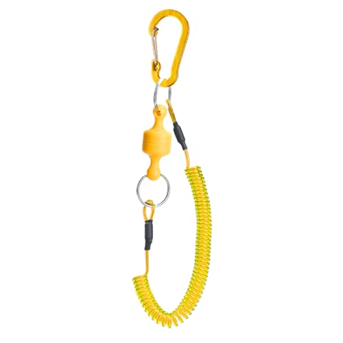 Fliegenfischen Sicherungsclip | Forellen Ausrüstung Zubehör - Abrollbarer Sicherheitskarabiner rutschfest Halter Schnellverschluss Für Salzwasser See Boot Fluss Fliegenfischen Sicherungsclip | Forellen Ausrüstung Zubehör - Abrollbarer Sicherheitskarabiner rutschfest Halter Schnellverschluss Für Salzwasser See Boot Fluss von Qikam