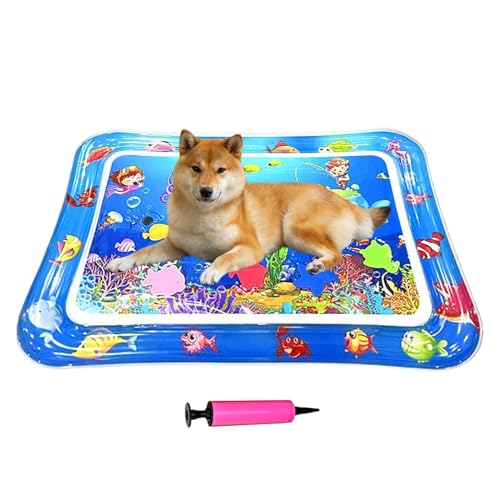 Qikam Katzen Wassermatte Spielmatte - 66x47 cm Aufblasbare Wasserunterlage Für Katzen | rutschfeste Kratzbrett wasserdichte Kühlmatte Für Innen Außen Welpen Qikam Katzen Wassermatte Spielmatte - 66x47 cm Aufblasbare Wasserunterlage Für Katzen | rutschfeste Kratzbrett wasserdichte Kühlmatte Für Innen Außen Welpen von Qikam