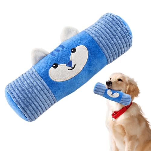 Qikam Plüsch quietschende Hundespielzeug, Hundeplüschspielzeug für Aggressive - Interaktive gefüllte Tierquietschzeuge - Anreicherung von Haustierzubehör, zylindrisches Kissen für Welpe -Zahnen Qikam Plüsch quietschende Hundespielzeug, Hundeplüschspielzeug für Aggressive - Interaktive gefüllte Tierquietschzeuge - Anreicherung von Haustierzubehör, zylindrisches Kissen für Welpe -Zahnen von Qikam