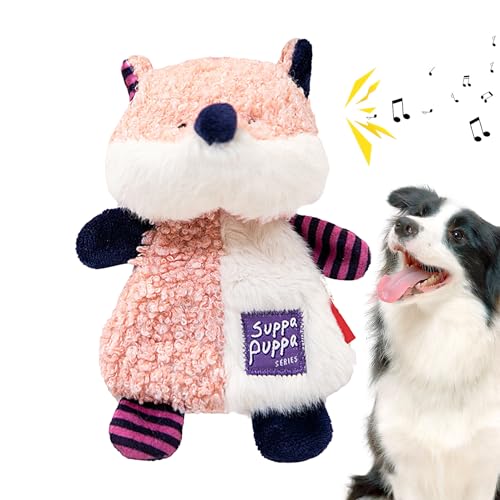 Qikam Quietschendes Spielzeug für Hunde, Haustier-Plüsch-Soundspielzeug - Langlebiges, niedliches Tier-Kauspielzeug,Anregendes Hundespielzeug gegen Langeweile und anregendes, interaktives von Qikam