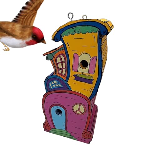 Vogelhäuser für die Verwendung im Freien | Handgefertigtes Natürliches Vogelhaus mit Futterstelle - Rustikaler Dekorativ Nistkasten Für Garten Baum Wand Hausplatzierung Vogelhäuser für die Verwendung im Freien | Handgefertigtes Natürliches Vogelhaus mit Futterstelle - Rustikaler Dekorativ Nistkasten Für Garten Baum Wand Hausplatzierung von Qikam