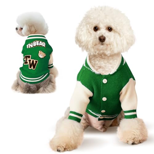 Kleiner Hundepullover, warmer Haustierpullover, niedlich, gestrickt, klassischer Hundepullover für kleine Hunde, Hunde-Sweatshirt, Kleidung, Mantel (Größe S) von Qincycle
