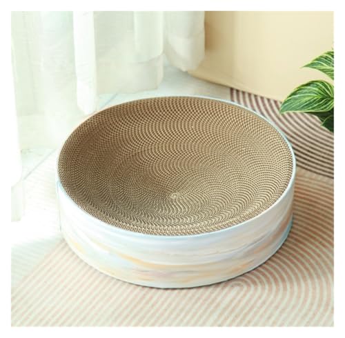 Katzenkratzen Möbel, Katzenkratzer -Pappe 2 in 1 Oval Cat Crobot Pad Bowl für Innenkatzen runden Katzenkratzerzubehör für Katzen (k) von Qinhaixi