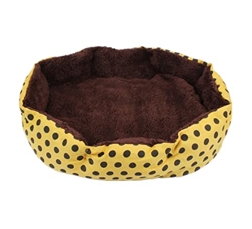 Qinhaixi Katzenbett Kätzchen Bett Haustier Bett Süßes Hundehütte Punkt Bedruckte Haustier Matte Katze Bett Haustier Cathouse Hundebett Tierversorgungen Haustierkissen Höhle (D) von Qinhaixi