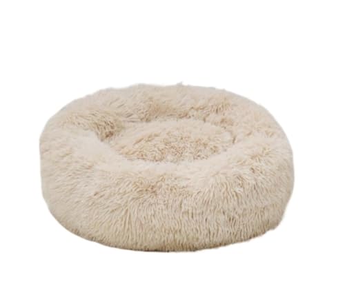 Qinhaixi Katzenbettkätzchen -Bett Welpenbetten für mittelgroße Hunde beruhigen waschbarer runde Hunde Bett mittelgroße Hundekissen Höhle (B, 60 * 60 * 26 cm) von Qinhaixi