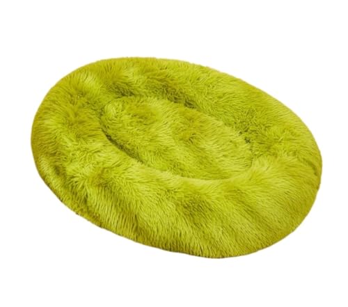Qinhaixi Katzenbettkätzchen Betthundbett für mittel kleine Hunde waschbarer großer Haustierbett Anti-Rutsch runden Flauschige Plüsch Kunstpelz Hundebett Haustier Kissen Höhle (C, 61 * 42 cm) von Qinhaixi