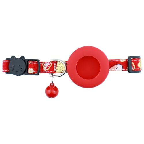 Qinlenyan GPS-Halsband-Tracker mit Glocke, stabiles Katzen-Haustierhalsband, GPS-Schutzhülle, Rot Qinlenyan GPS-Halsband-Tracker mit Glocke, stabiles Katzen-Haustierhalsband, GPS-Schutzhülle, Rot von Qinlenyan