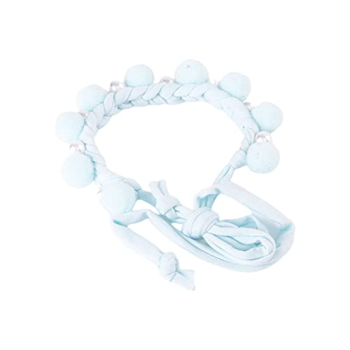Qinlenyan Halsband für Haustiere, bequem, dekorativ, feine Verarbeitung, Pelzball, für Hunde und Katzen, Foto-Requisite, Blau, Größe M Qinlenyan Halsband für Haustiere, bequem, dekorativ, feine Verarbeitung, Pelzball, für Hunde und Katzen, Foto-Requisite, Blau, Größe M von Qinlenyan