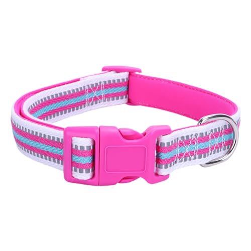 Qinlenyan Halsband für Haustiere, dekorativ, verstellbar, für Hunde und Katzen, Größe M, Rosarot Qinlenyan Halsband für Haustiere, dekorativ, verstellbar, für Hunde und Katzen, Größe M, Rosarot von Qinlenyan