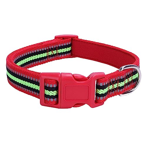 Qinlenyan Halsband für Haustiere, dekorativ, verstellbar, für Hunde und Katzen, Größe M, Rot Qinlenyan Halsband für Haustiere, dekorativ, verstellbar, für Hunde und Katzen, Größe M, Rot von Qinlenyan