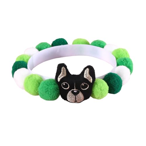 Qinlenyan Haustier-Halskette, Plüsch-Teddyhalsband, bequem, grün, Größe M Qinlenyan Haustier-Halskette, Plüsch-Teddyhalsband, bequem, grün, Größe M von Qinlenyan