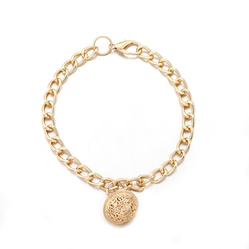 Qinlenyan Haustier-Halskette für Katzen, Hundehals, Kreis, Haustier-Halskette, verstellbar, mit Glöckchen, exquisites modisches Haustier-Schmuck-Zubehör, Größe L Qinlenyan Haustier-Halskette für Katzen, Hundehals, Kreis, Haustier-Halskette, verstellbar, mit Glöckchen, exquisites modisches Haustier-Schmuck-Zubehör, Größe L von Qinlenyan