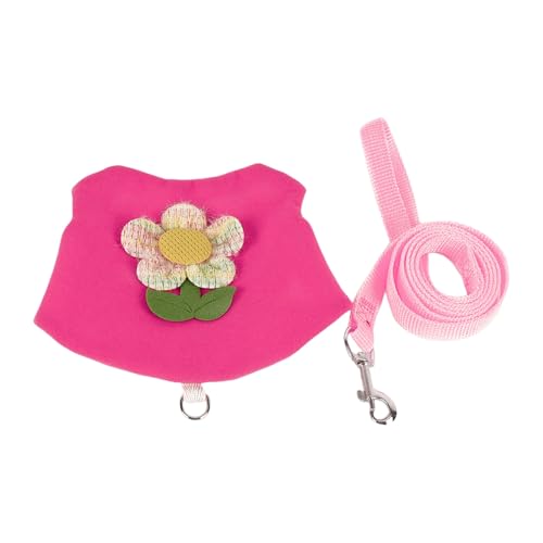 Qinlenyan Haustiergeschirr mit Schnallen, Traktionsseil für Haustiere, Kaninchen, Blumenmuster, Haustiergeschirr mit verstellbaren Schnallen, weich, atmungsaktiv, Weste, Traktionsseil, Rosa, Größe M Qinlenyan Haustiergeschirr mit Schnallen, Traktionsseil für Haustiere, Kaninchen, Blumenmuster, Haustiergeschirr mit verstellbaren Schnallen, weich, atmungsaktiv, Weste, Traktionsseil, Rosa, Größe M von Qinlenyan