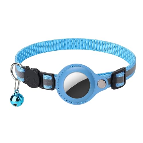 Qinlenyan Haustierhalsband, Katzenhalsband, kreisförmig, verhindert Verlust, bequem, Blau Qinlenyan Haustierhalsband, Katzenhalsband, kreisförmig, verhindert Verlust, bequem, Blau von Qinlenyan