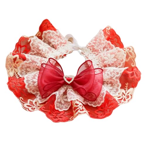 Qinlenyan Haustierhalsband, Kreis, Prinzessinnen-Stil, Lätzchen, verkleiden, allergiefrei, Rot, Größe XL Qinlenyan Haustierhalsband, Kreis, Prinzessinnen-Stil, Lätzchen, verkleiden, allergiefrei, Rot, Größe XL von Qinlenyan