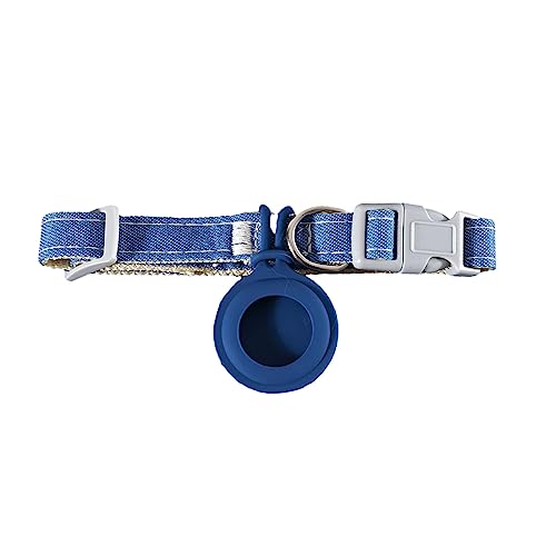 Qinlenyan Haustierhalsband, verstellbares Haustierhalsband, Katzenhalsband, verstellbar, Schnellverschluss, verschleißfest, Haustier-Halsband, Sicherheitsband, Tracker, Schutzhülle für Airtag, Blau Qinlenyan Haustierhalsband, verstellbares Haustierhalsband, Katzenhalsband, verstellbar, Schnellverschluss, verschleißfest, Haustier-Halsband, Sicherheitsband, Tracker, Schutzhülle für Airtag, Blau von Qinlenyan