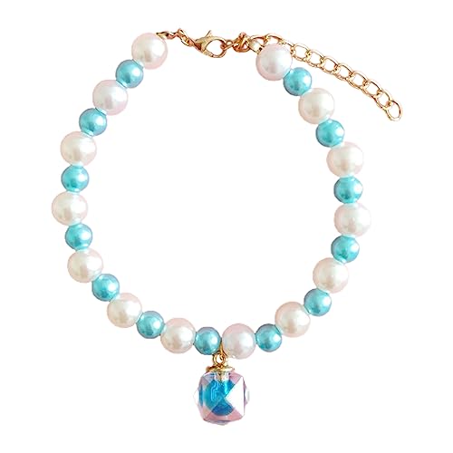 Qinlenyan Haustierzubehör, Halsband, farbige Perlen, verstellbares Design, Haustierzubehör, Halsband, langlebig, Blau, Größe S Qinlenyan Haustierzubehör, Halsband, farbige Perlen, verstellbares Design, Haustierzubehör, Halsband, langlebig, Blau, Größe S von Qinlenyan