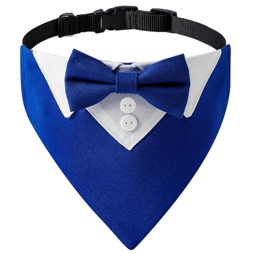 Qinlenyan Hunde-Dreieck-Handtuch, Haustier-Hundehalsband, Halszubehör, verstellbar, Blau, Größe L Qinlenyan Hunde-Dreieck-Handtuch, Haustier-Hundehalsband, Halszubehör, verstellbar, Blau, Größe L von Qinlenyan
